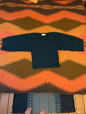 Mara Hoffman dark teal sweater